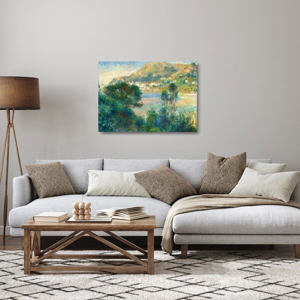 Tablou pe sticlă - Auguste Renoir, View of Monte Carlo from Cap Martin, reproducere (70x50 cm)