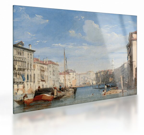 Tablou pe sticlă - Richard Parkes Bonington, The Grand Canal, reproducere (70x50 cm)