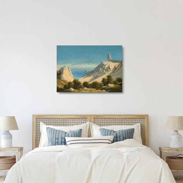Tablou pe sticlă - Georg Emil Libert, View of Sommerspiret, the Cliffs of Møn, reproducere (70x50 cm)