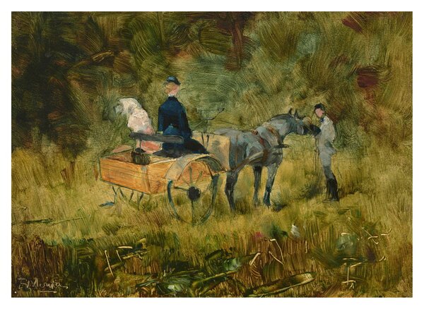Tablou pe sticlă - Henri de Toulouse-Lautrec, The Trap, reproducere (70x50 cm)