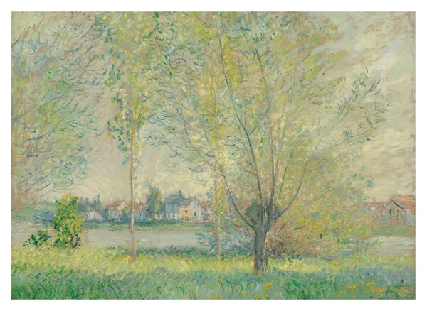 Tablou pe sticlă - Claude Monet, The Willows, reproducere (70x50 cm)
