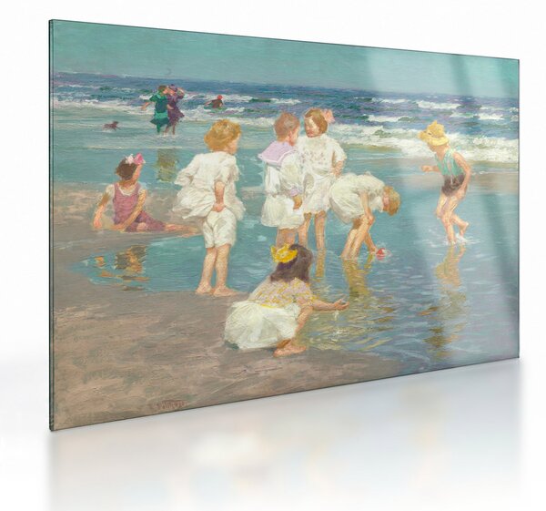 Tablou pe sticlă - Edward Henry Potthast, A Holiday, reproducere (70x50 cm)