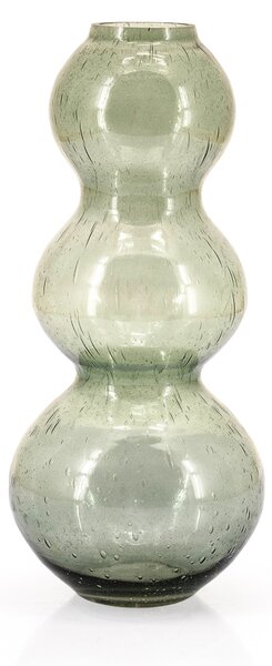 Vaza de sticla reciclata Viva mare verde 42 cm