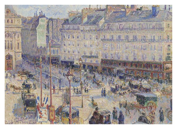 Tablou pe sticlă - Camille Pissarro, The Place du Havre, reproducere (70x50 cm)