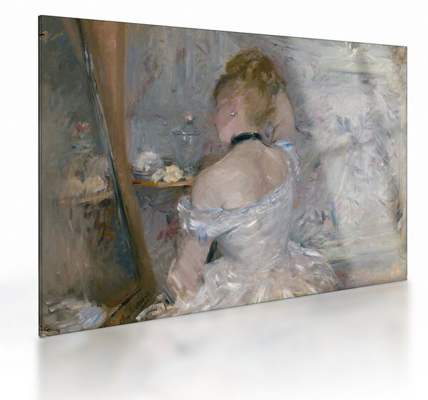 Tablou pe sticlă - Berthe Morisot, Woman at Her Toilette, reproducere (70x50 cm)