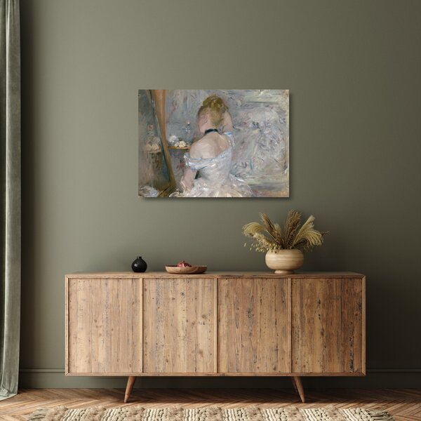 Tablou pe sticlă - Berthe Morisot, Woman at Her Toilette, reproducere (70x50 cm)