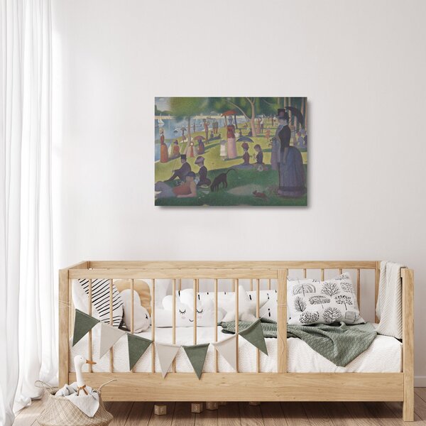 Tablou pe sticlă - Georges Seurat, A Sunday on La Grande Jatte, reproducere (70x50 cm)