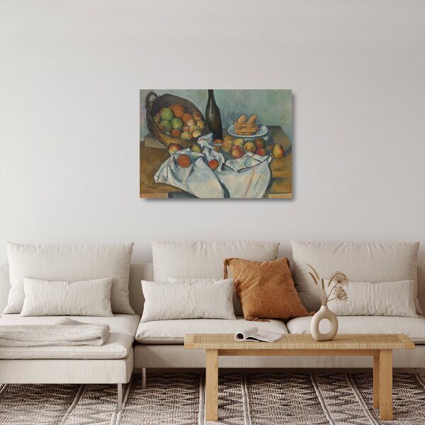 Tablou pe sticlă - Paul Cezanne, The Basket of Apples, reproducere (70x50 cm)