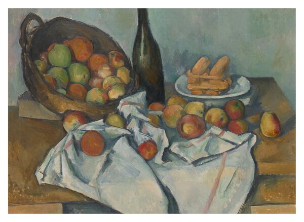 Tablou pe sticlă - Paul Cezanne, The Basket of Apples, reproducere (70x50 cm)