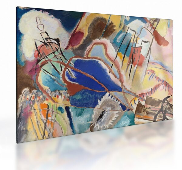 Tablou pe sticlă - Vasily Kandinsky, Improvisation No. 30 (Cannons), reproducere (70x50 cm)