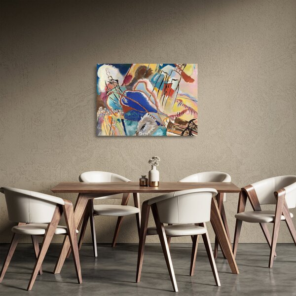 Tablou pe sticlă - Vasily Kandinsky, Improvisation No. 30 (Cannons), reproducere (70x50 cm)