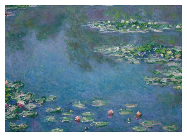 Tablou pe sticlă - Claude Monet, Water Lilies, reproducere (70x50 cm)
