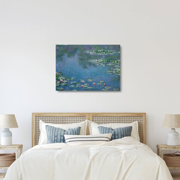 Tablou pe sticlă - Claude Monet, Water Lilies, reproducere (70x50 cm)