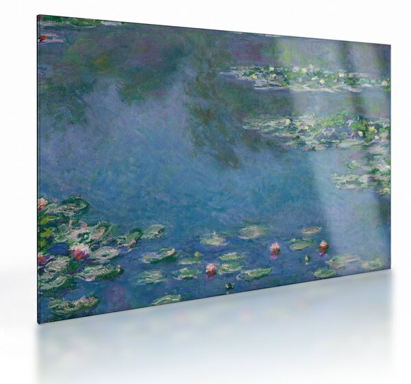 Tablou pe sticlă - Claude Monet, Water Lilies, reproducere (70x50 cm)
