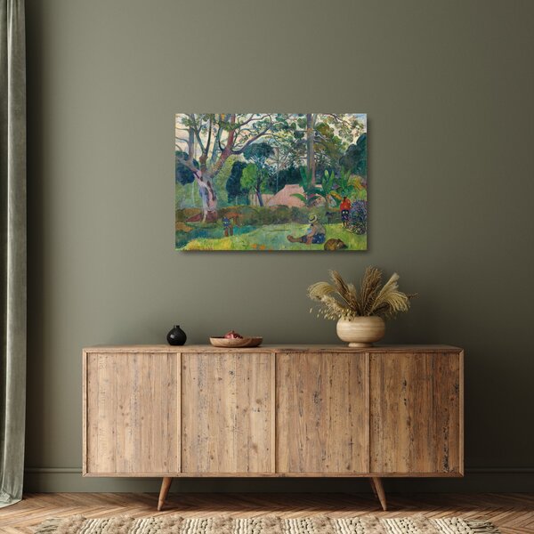 Tablou pe sticlă - Paul Gauguin, Te raau rahi (The Big Tree), reproducere (70x50 cm)