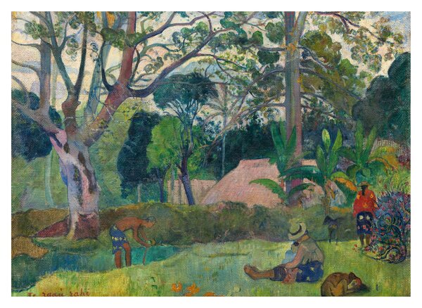 Tablou pe sticlă - Paul Gauguin, Te raau rahi (The Big Tree), reproducere (70x50 cm)