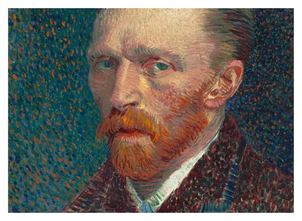 Tablou pe sticlă - Vincent van Gogh, Self-Portrait, reproducere (70x50 cm)