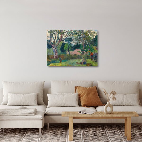 Tablou pe sticlă - Paul Gauguin, Te raau rahi (The Big Tree), reproducere (70x50 cm)