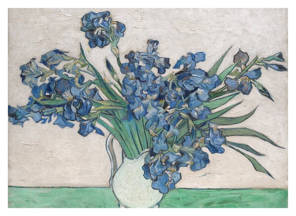 Tablou pe sticlă - Vincent van Gogh, Irises, reproducere (70x50 cm)