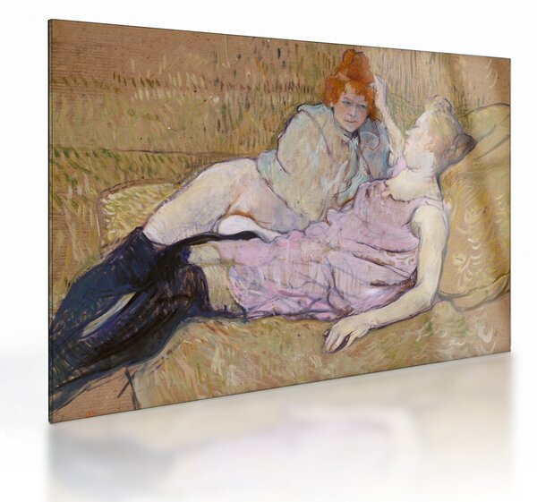 Tablou pe sticlă - Henri de Toulouse-Lautrec, The Sofa, reproducere (70x50 cm)