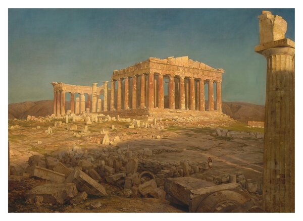 Tablou pe sticlă - Frederic Edwin Church, The Parthenon, reproducere (70x50 cm)