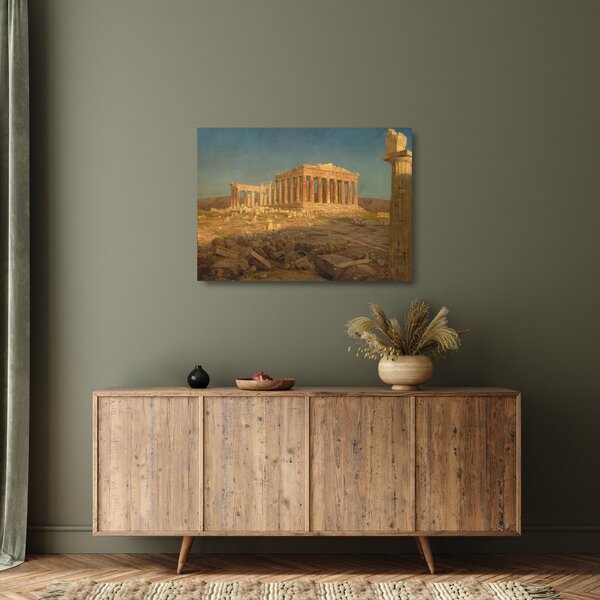 Tablou pe sticlă - Frederic Edwin Church, The Parthenon, reproducere (70x50 cm)