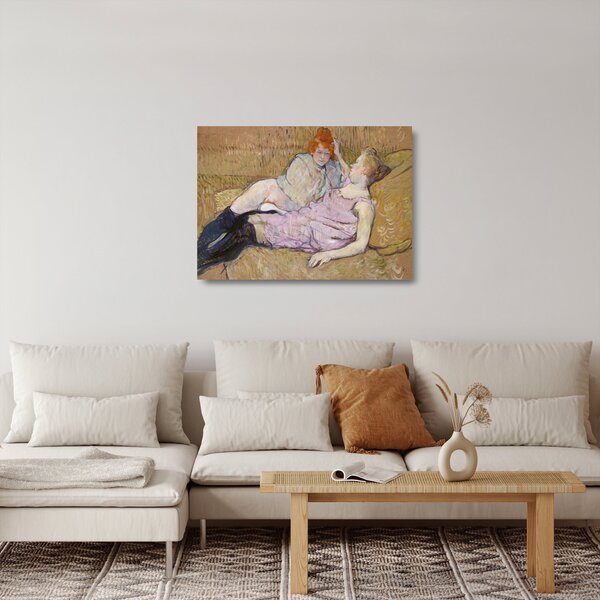 Tablou pe sticlă - Henri de Toulouse-Lautrec, The Sofa, reproducere (70x50 cm)