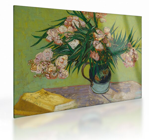 Tablou pe sticlă - Vincent van Gogh, Oleanders, reproducere (70x50 cm)