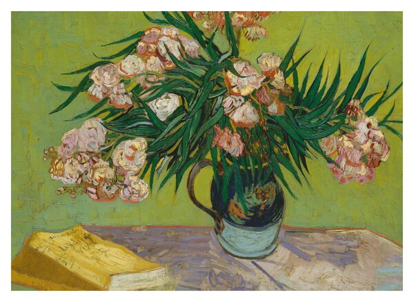 Tablou pe sticlă - Vincent van Gogh, Oleanders, reproducere (70x50 cm)