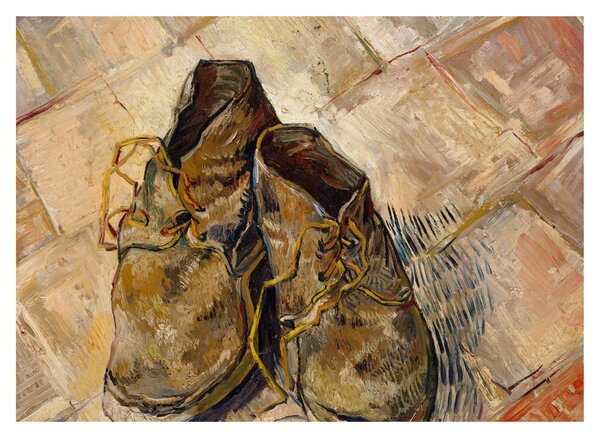 Tablou pe sticlă - Vincent van Gogh, Shoes, reproducere (70x50 cm)