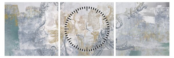 Tablou - Pictură pe perete (cu ceas) (90x30 cm)