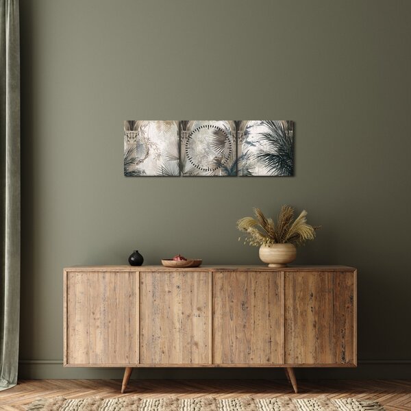 Tablou - Coloane (cu ceas) (90x30 cm)