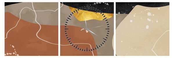 Tablou - Abstract (cu ceas) (90x30 cm)