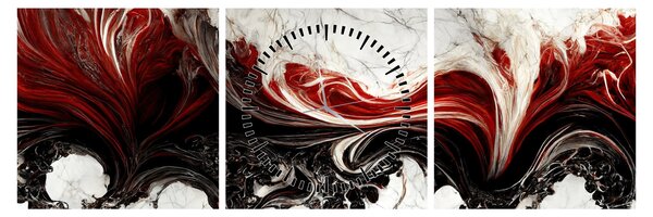 Tablou - Abstract marmură (cu ceas) (90x30 cm)