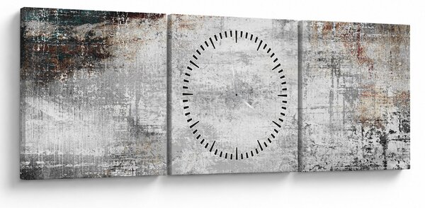Tablou - Abstract pânză texturată (cu ceas) (90x30 cm)