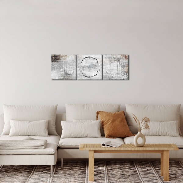 Tablou - Abstract pânză texturată (cu ceas) (90x30 cm)
