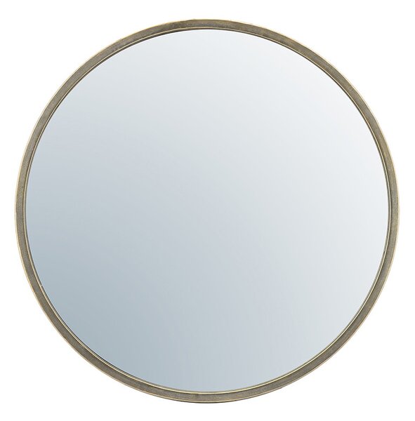 Oglinda rotunda cu rama aurie Selfie, 60 x 5 x 60 cm