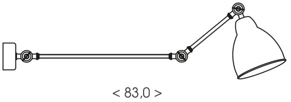 Brilagi - Lampă de perete QUILL 1xE27/40W/230V 83 cm albă