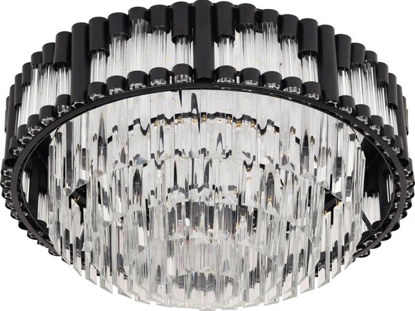 Brilagi - Plafonieră LED dimabilă CROWN LED/41W/230V diam. 48 cm neagră + telecomandă
