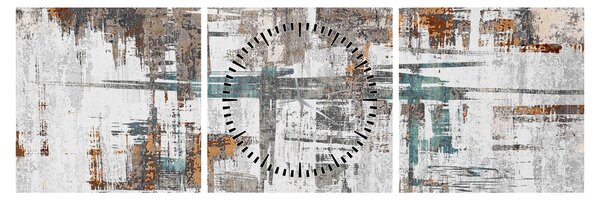 Tablou - Mișcări abstracte (cu ceas) (90x30 cm)
