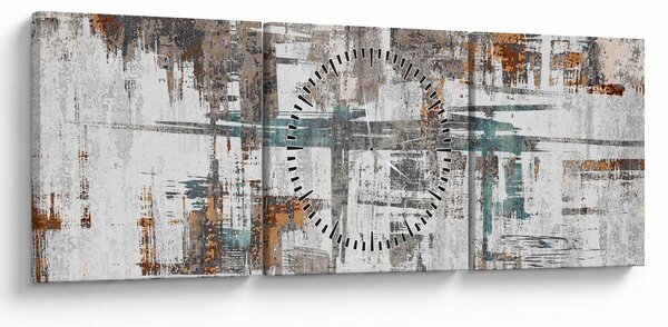 Tablou - Mișcări abstracte (cu ceas) (90x30 cm)