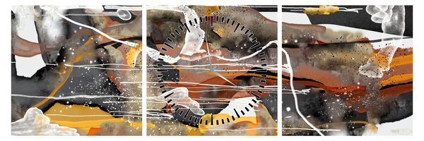 Tablou - Abstract (cu ceas) (90x30 cm)