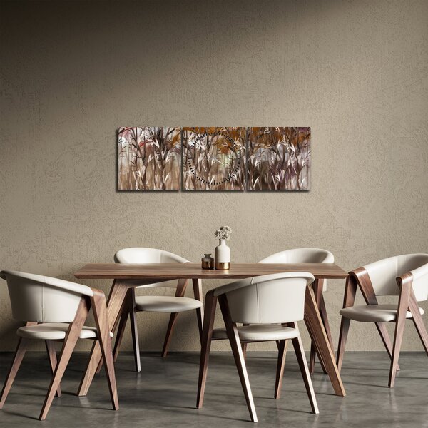 Tablou - Copaci (cu ceas) (90x30 cm)