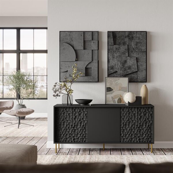 Dulap Balle (Negru + Auriu). 1049348