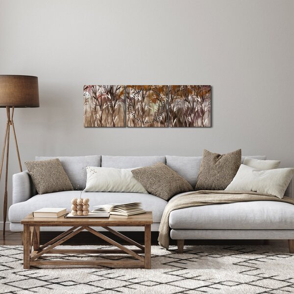 Tablou - Copaci (cu ceas) (90x30 cm)