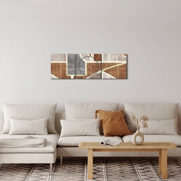 Tablou - Forme (cu ceas) (90x30 cm)