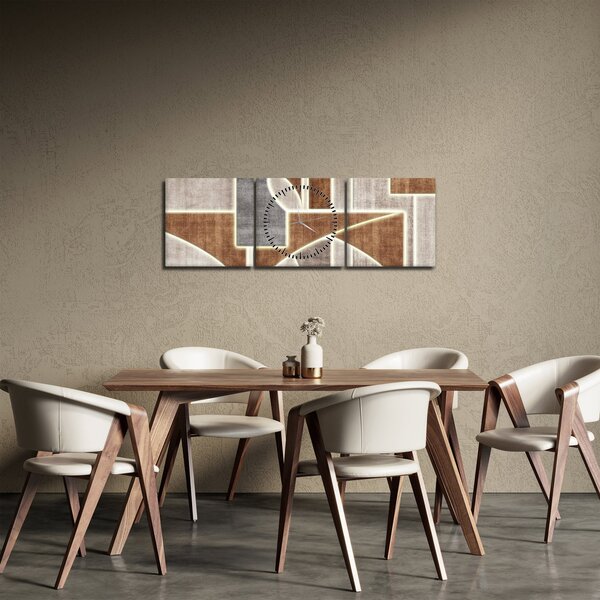 Tablou - Forme (cu ceas) (90x30 cm)