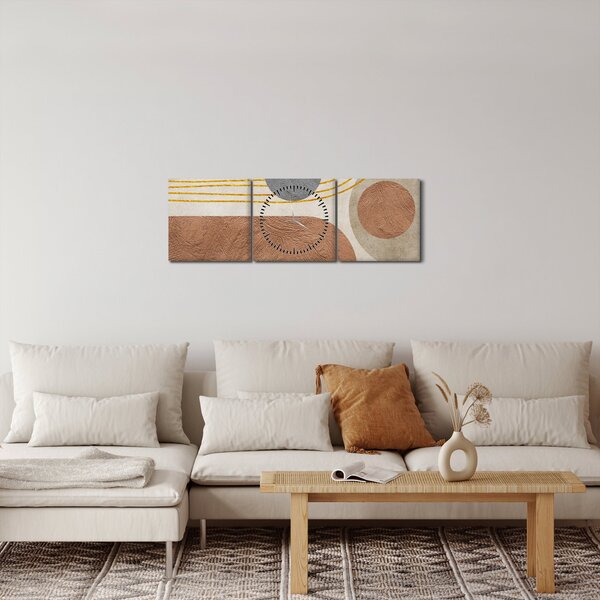Tablou - Colaj modern (cu ceas) (90x30 cm)