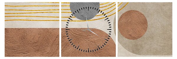 Tablou - Colaj modern (cu ceas) (90x30 cm)