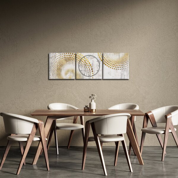 Tablou - Design beton (cu ceas) (90x30 cm)